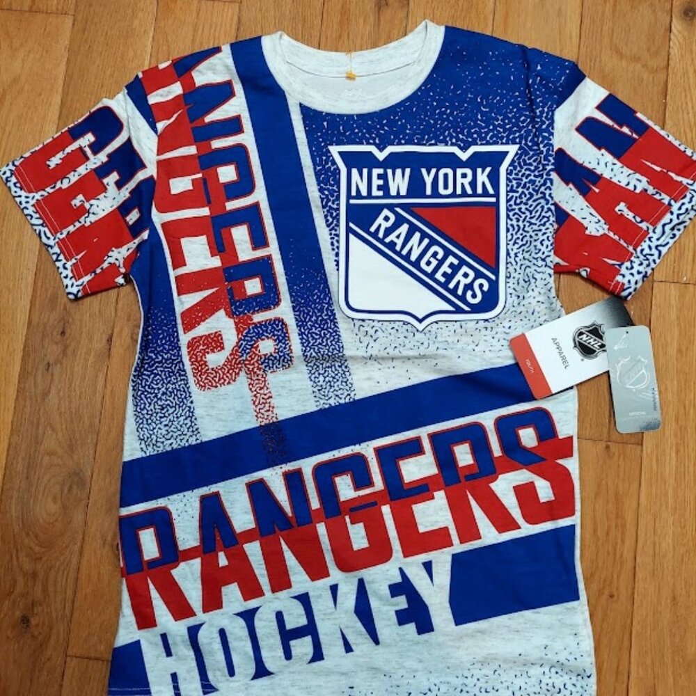 New York Rangers Youth Large 14/16 T-Shirt NHL‎ Official Licensed New Light Grey